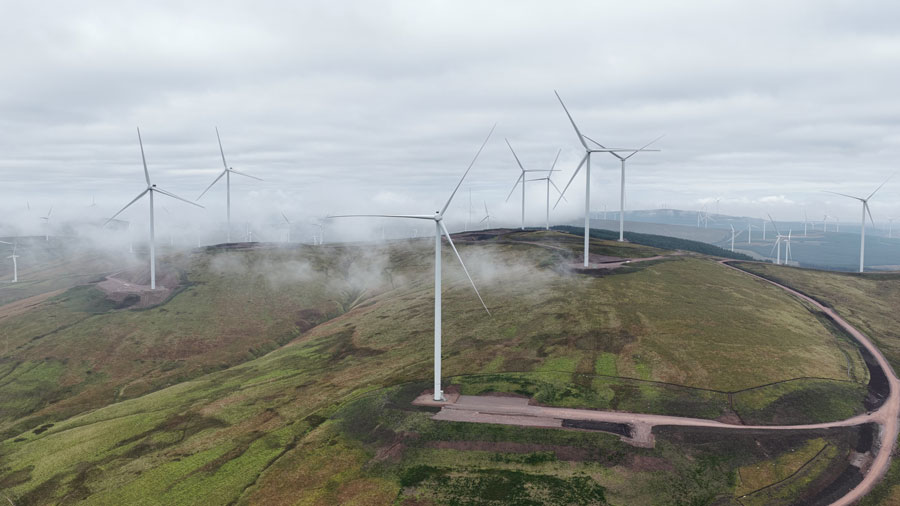 Hagshaw Hill windfarm after repowering