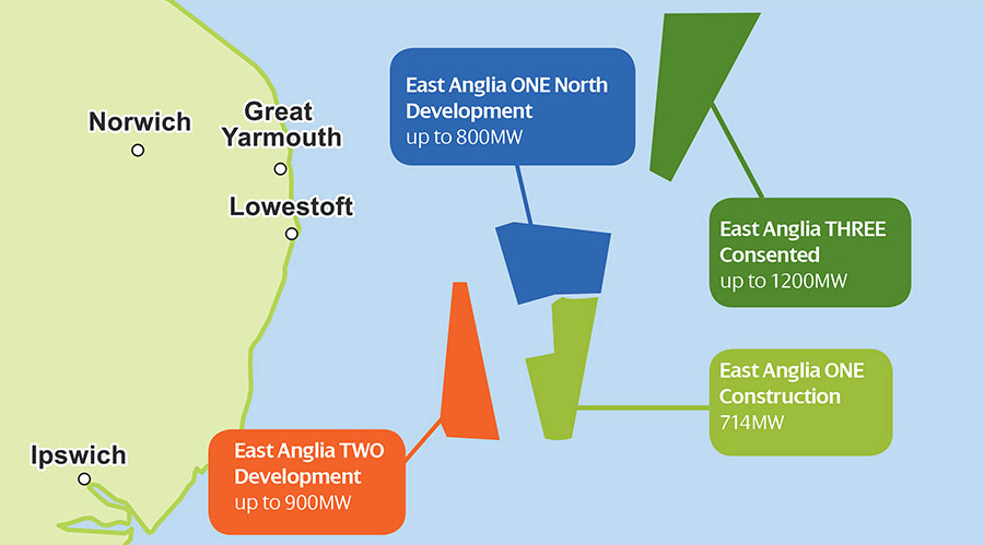 East Anglia project map