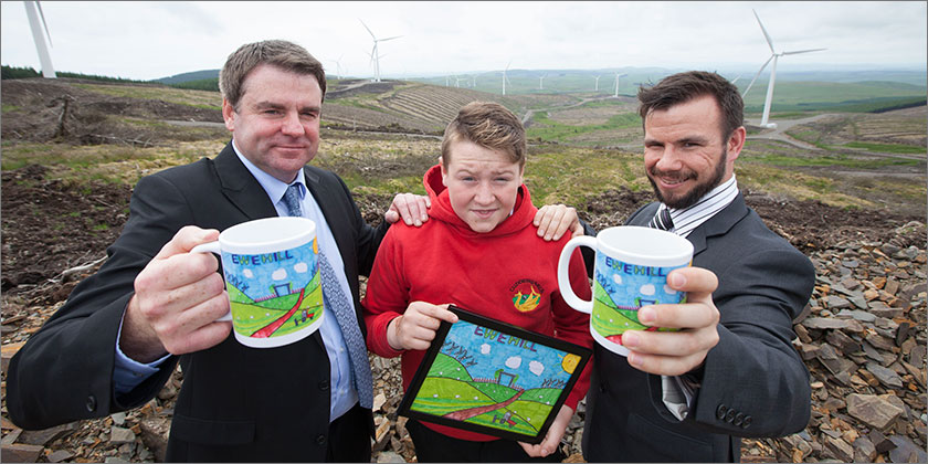 Tundergarth Primary School Pupil’s Artwork in Focus as Ewe Hill Windfarm Powers on to the Grid