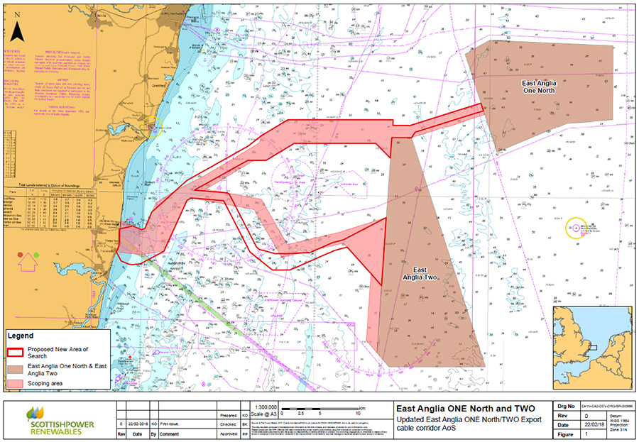 Cable corridor area of search